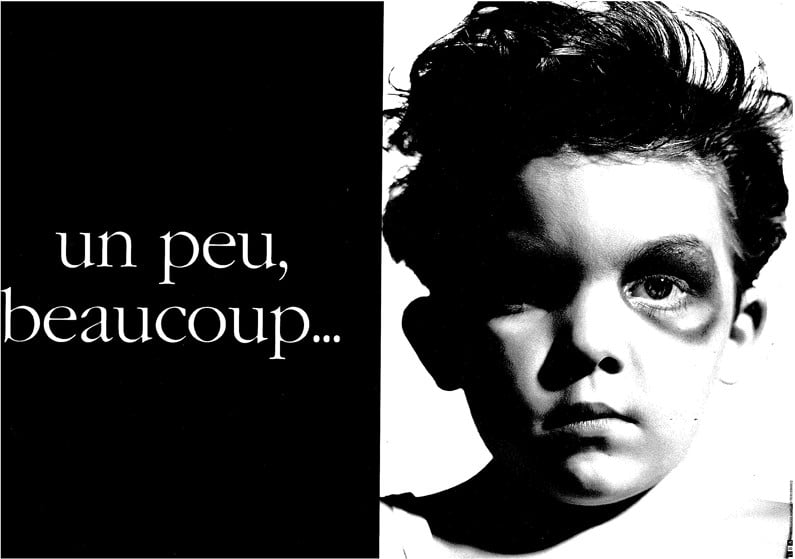 Campagne de sensibilisation maltraitance Fondation pour l'Enfance 1989