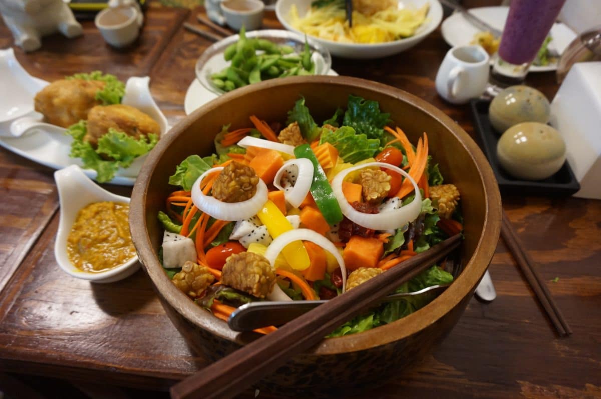 légumes cuisinés wok