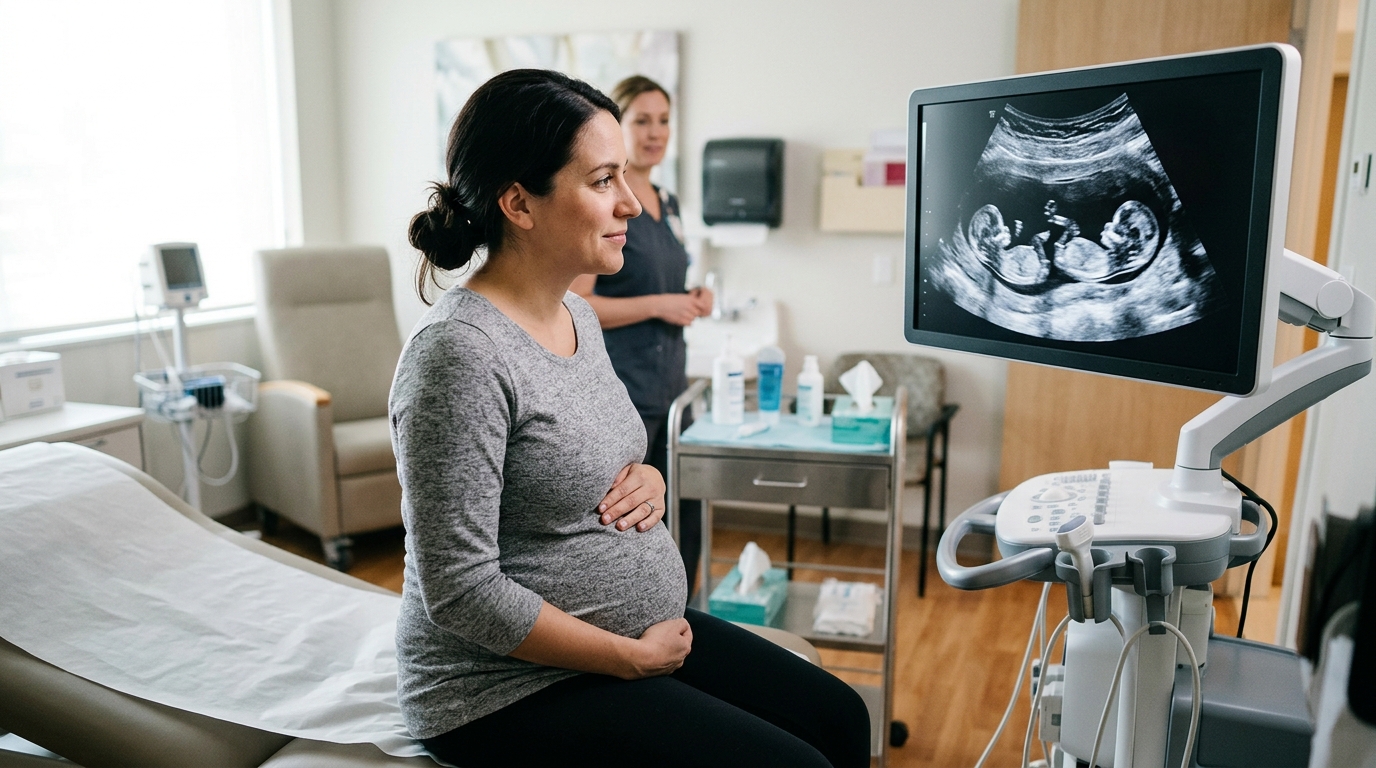 Ma sœur a appris qu’elle attendait des jumeaux à la deuxième échographie : ce que la première n’avait pas pu montrer